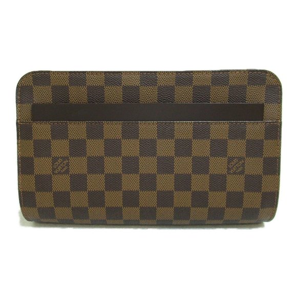 LOUIS VUITTON Saint Louis Clutch Second Bag Damier Ebene Used LV - Picture 1 of 9